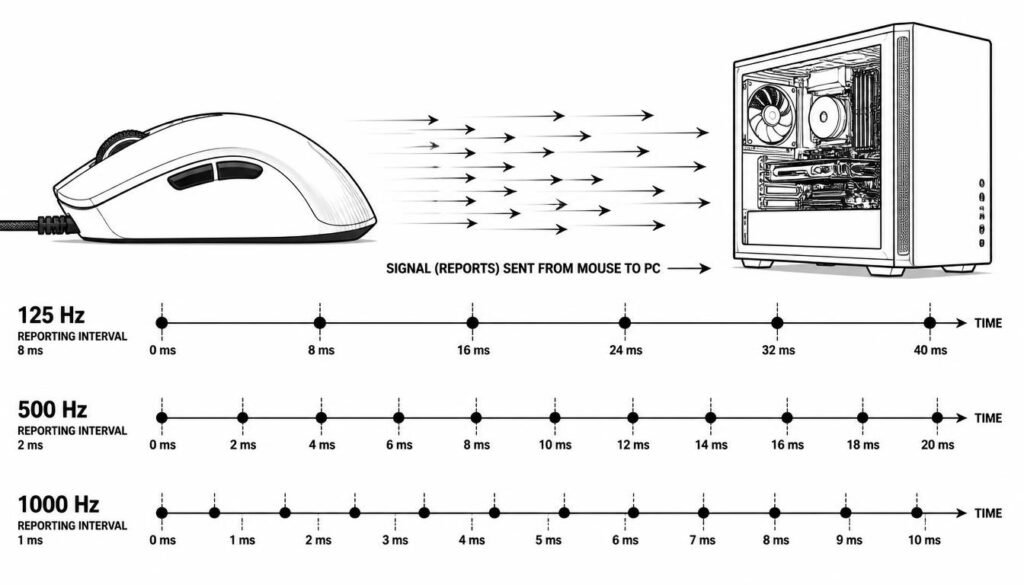 How Mouse Polling Rate Works Between a Mouse and Computer