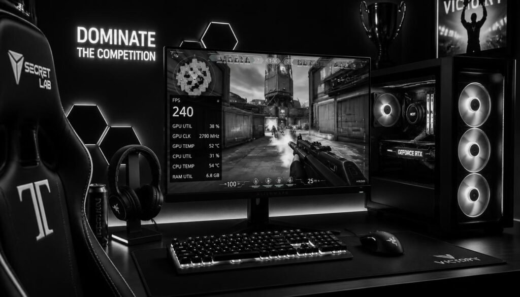 240 FPS competitive gaming setup with 240Hz monitor for esports performance