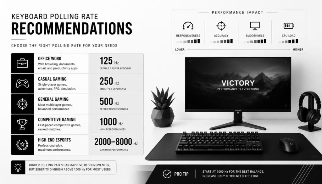 Best keyboard polling rate for gaming and everyday use