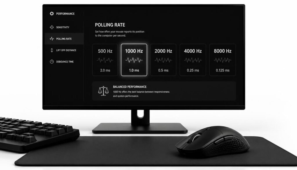 Best mouse polling rate for gaming from 500Hz to 8000Hz